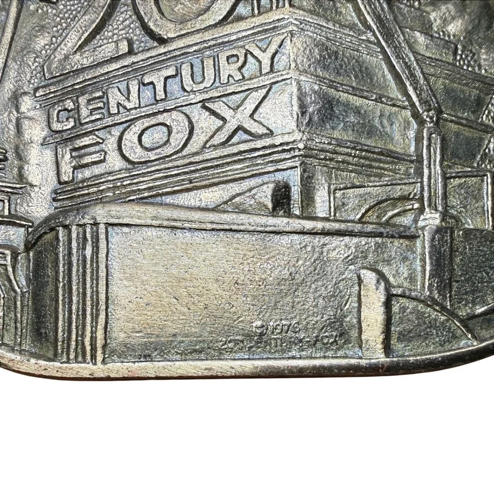 20th Century Fox 1976 Vintage Solid Brass Belt Buckle BTS‎ Made in USA 1978